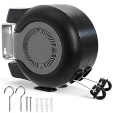 Suwimut Dual Retractable Clothesline, 49 ft x 2 Portable Heavy Duty Washing L...