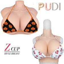 H Z Cup Silicone Breast Forms Huge Boobs Breastplate Crossdresser Drag Queen
