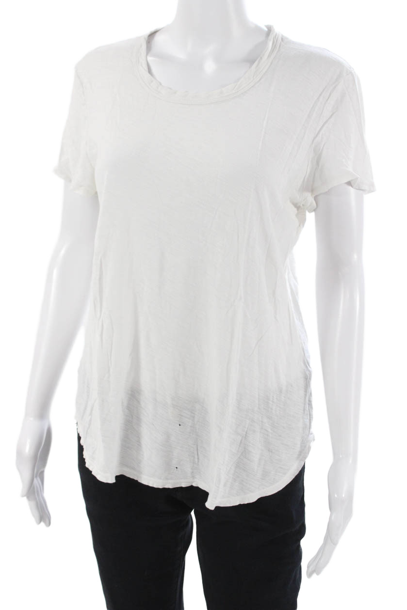 Standard James Perse Womens Basic White Crew Neck… - image 2