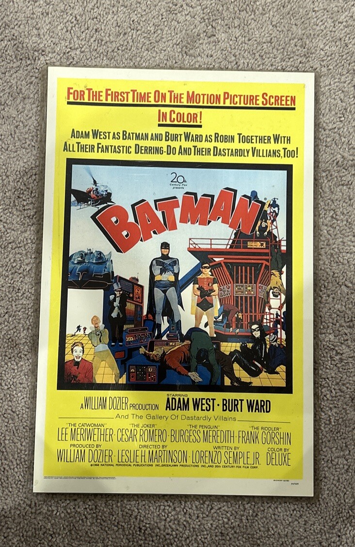 1966 Batman movie poster classic vintage collectible