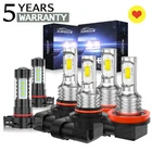 For Chevy Silverado 1500 2500 2007-2015 - 10000K LED Headlights + Fog Bulbs Kits