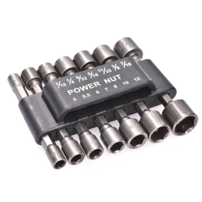 14 Stck. Power Mutterndreher Bohrer Bit Set metrisch Steckschlüssel Schraube UK