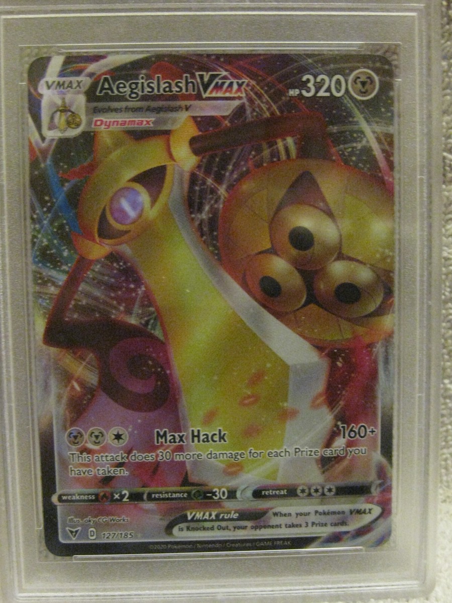 aegislash vmax pokemon card Aegislash Vmax Full Art Ultra Rare Vivid Voltage 127/185, NM Pokemon C main image 1
