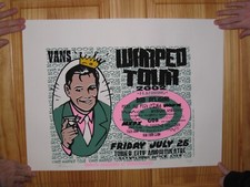 Bad Religion Reel Big Fish Ozma NOFX Poster Silkscreen Warped Tour 2002 July 25