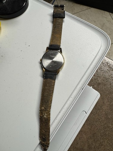 Timex EZ Reader Gold Case New Battery Indiglo Runs Good - Picture 5 of 7