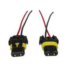 2PCS 9005 9006 Socket Extension Wiring Harness Fog Light Connector US Stock