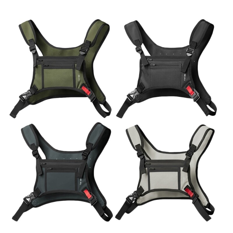 Men Waterproof Chest Rig Bag Casual Wear Resistant Vest Bag Large