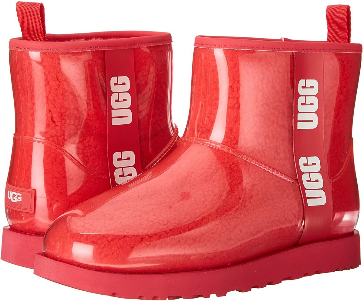 UGG W Classic Clear Mini Boots Hibiscus Pink New | eBay