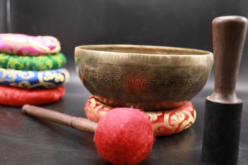 10"buddha craving Tibetan singing bowl Music Relaxation bowl handmade bowl nepal - Picture 2 of 12