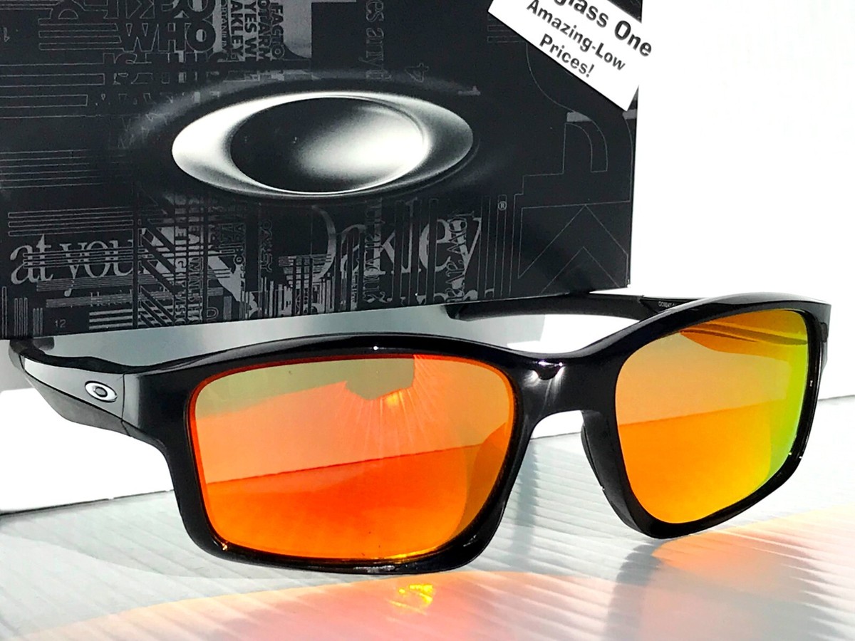 NEW Oakley CHAINLINK Black Ink POLARIZED Galaxy Ruby Lens Sunglass