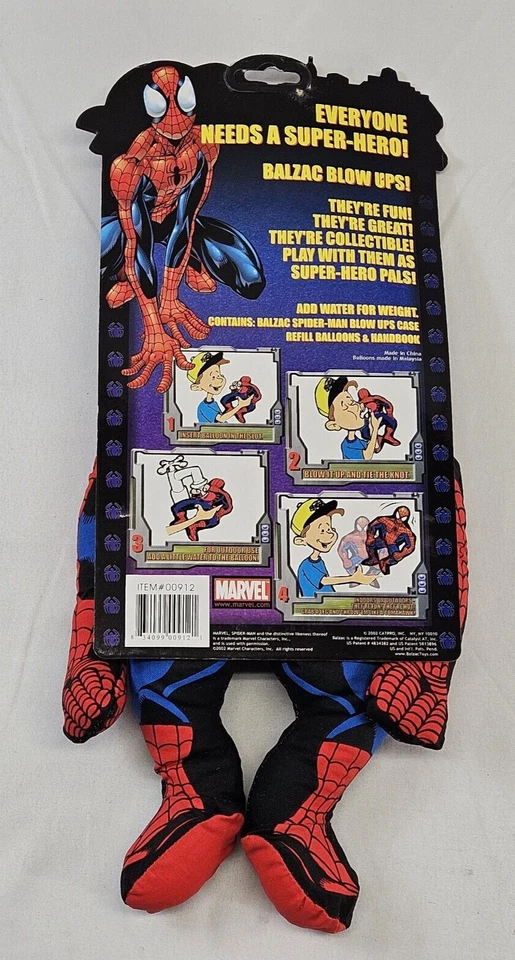 Vintage Spiderman Plush Toy Store Display Blow Ups Marvel Balzac 2002 Catpro NOS - Image 4 of 4