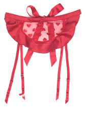 VICTORIA'S SECRET DREAM ANGELS HEART EMBROIDERED GARTER BELT SKIRT XS/S M/L NWT