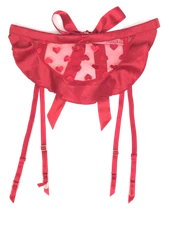 VICTORIA'S SECRET DREAM ANGELS HEART EMBROIDERED GARTER BELT SKIRT XS/S M/L NWT