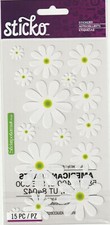 Sticko flat stickers ASSORTED DAISIES DAISY Spring theme 51237 FAST FREE ship 