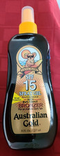 Australian Gold Spray Gel Waterproof with Instant Bronzer SPF15 Sunscreen NEW