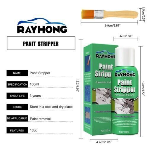 Industrial Strength Paint Stripper & Paint Remover for Metal Wood Glass