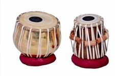 Messing Tabla Set schwarz poliertes Sheeshamholz Dayan Musikinstrument mit Ta...