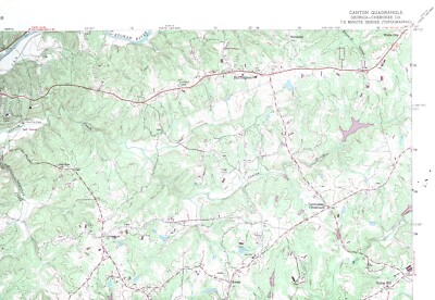 Canton Quadrangle Georgia 1961 USGS Topo Map 7.5 Minute Topographic