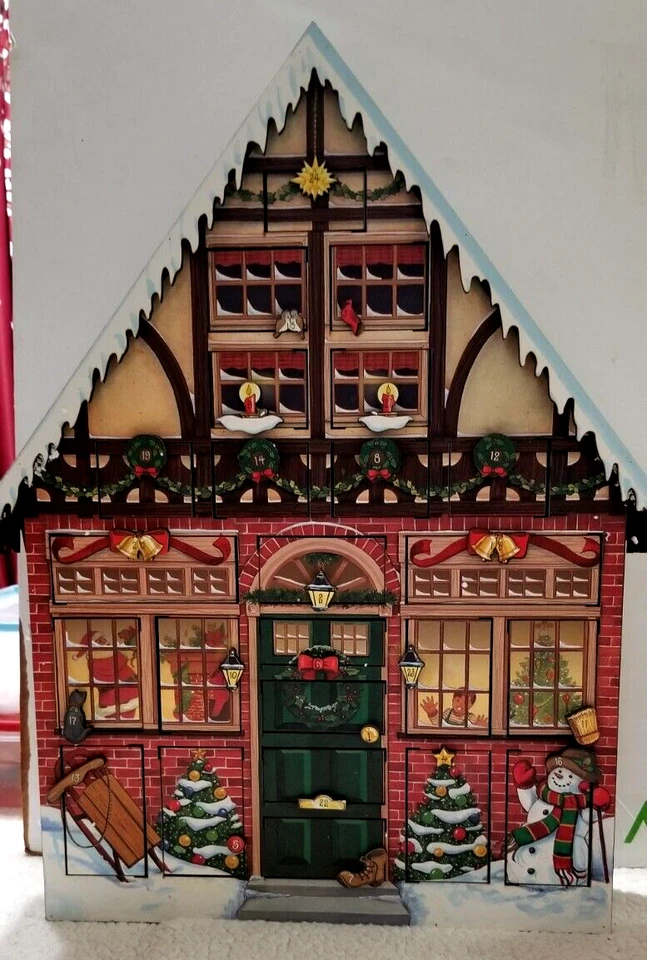 Large Byers Choice Traditions Wooden Christmas House Advent Calendar  21"x16"x3" | eBay