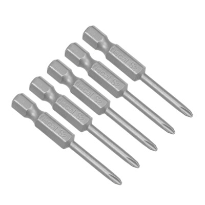 5 Stück 1/4 Zoll Sechskantstange 50 mm lang Kreuzschlitz 3PH1 Netisch S2 Schraubendreher Bohrer