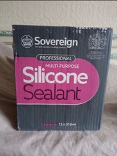 12 X Sovereign Professional Multi-Purpose Silicone Sealant Brown 310ml