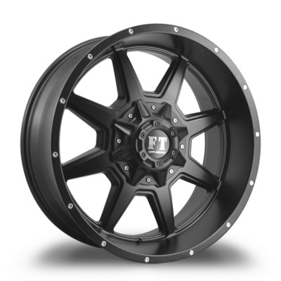 4 ~ 22x12 Full Throttle FT2 Off-Road Wheels 5x139.7 / 5x150 Satin Black -44mm