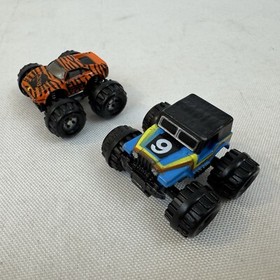Pair Of Micro Machines Blue Car With 9 Orange Bengal Stripe Car 308 Fast Ship