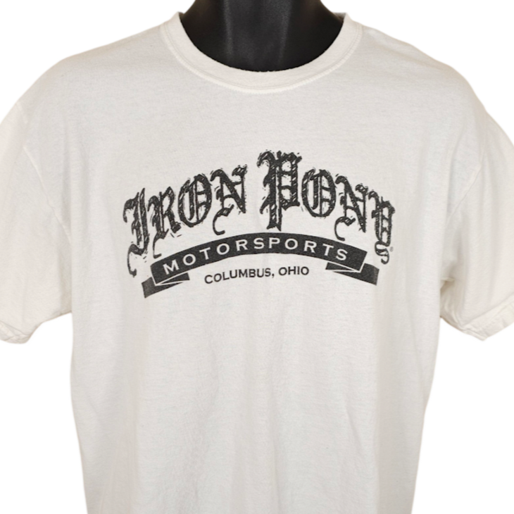 T shirt Iron Pony Motorsports uomo taglia grande bianca motocross supercross