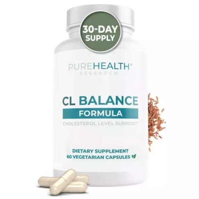 CL Balance Cholesterol Supplement High Cholesterol Lowering Purehealth Pack of 1