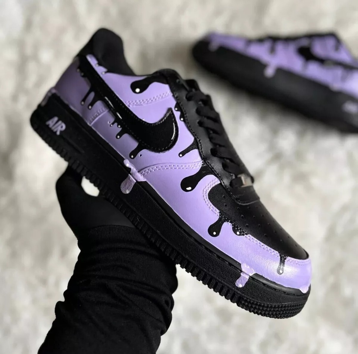 Air Force Purple Sneakers For Kids Air Force Custom Shoes Retro