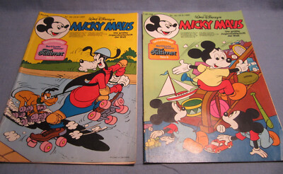 MICKY MAUS 1980 HEFT Nr.39 + Nr.40 mit BEILAGE OLDTIMER ohne SCHNIPP  TOPZUSTAND
