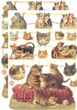 Chromo EF Découpis Chat 7301 Decoupage Collage Carterie