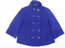 Joanna Hope Womens Blue Jacket Size 14 Button