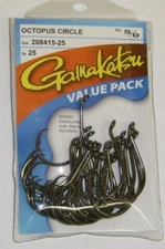 GAMAKATSU OCTOPUS CIRCLE HOOK VALUE PACK 5/0 208415-25