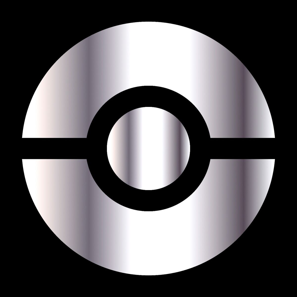 Pokeball icon in gray color Royalty Free Vector Image