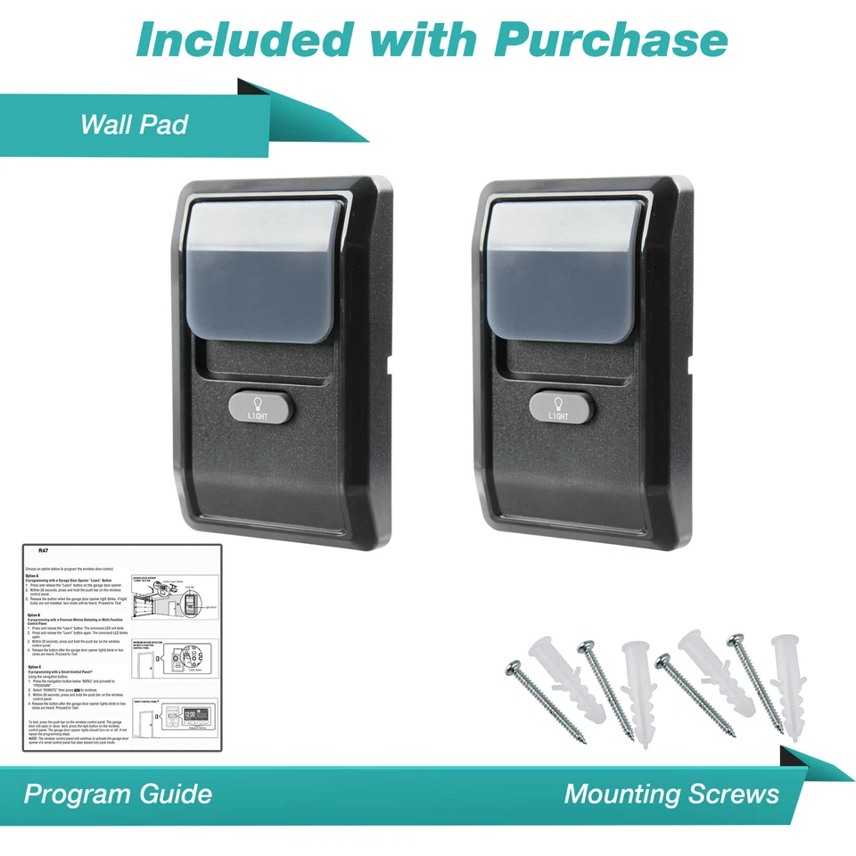 CHAMBERLAIN CRAFTSMAN SEARS LIFTMASTER 2 For Chamberlain Sears LiftMaster Craftsman Garage Door Opener Wall Pad 882LMW