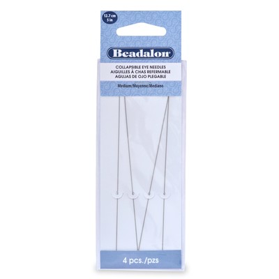 Beadalon faltbare Augennadeln 5'' 4/Pkg - Medium 700M-150