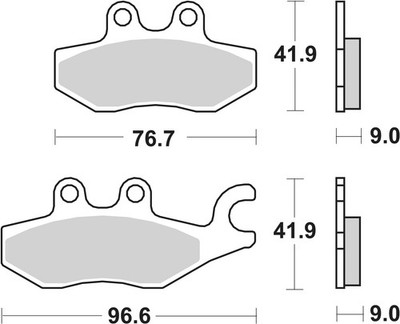 SBS Bremsbeläge hinten für Aprilia SR 200 GT 2021 - 2023