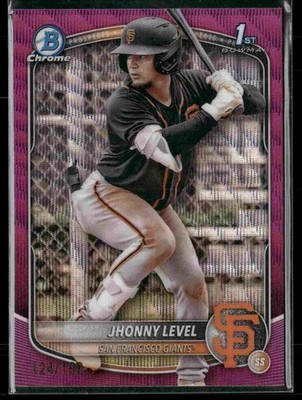 2025 Bowman #BCP-147 Jhonny Level Chrome Prospects Fuchsia Wave Refractor #/199