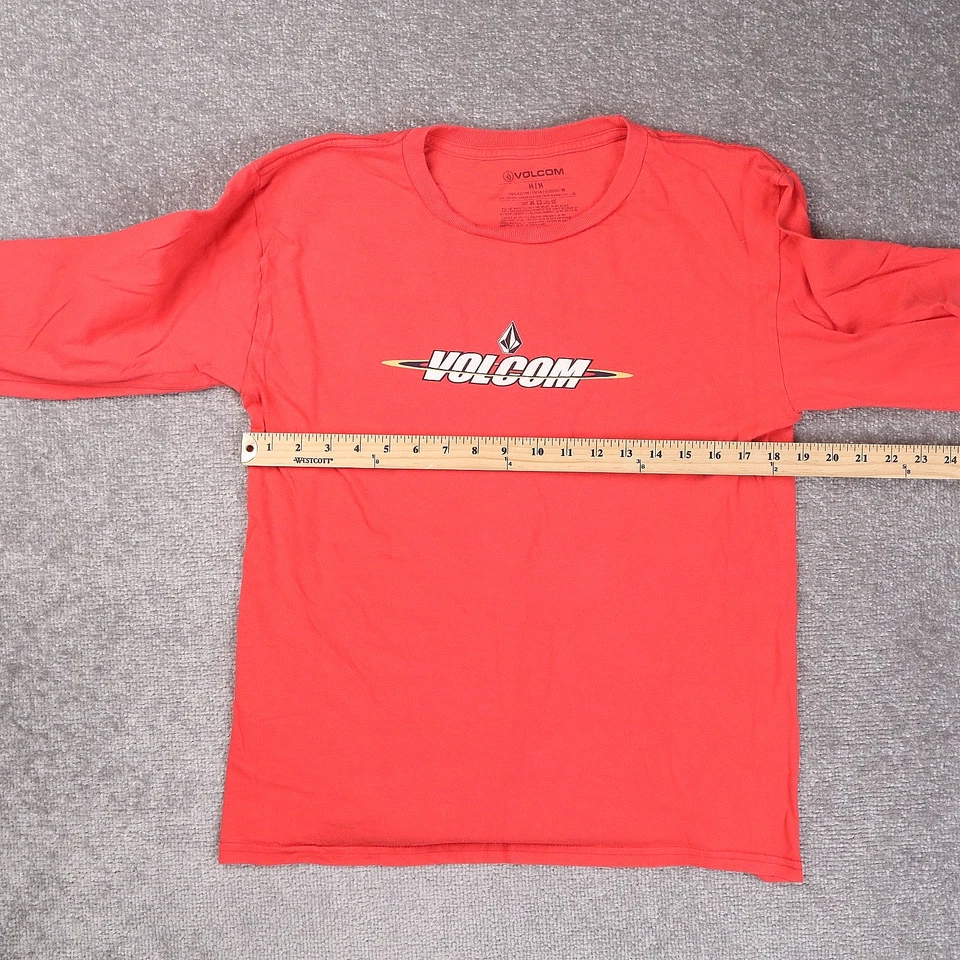 Volcom Cheezmoso Spellout Logo Medium Red Long Sleeve T-Shirt - Image 4 of 4
