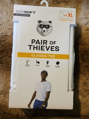 Pair of Thieves Mens Classic Fit Crewneck Tee 2pk White XL 