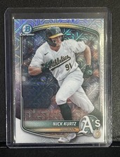NICK KURTZ BCP-114 Bowman Chrome Mega Box Prospects MOJO REFRACTOR OAKLAND A'S