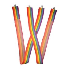 Vintage HONCHO Rainbow Suspenders MORK  MINDY Suspenders Adult