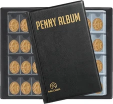 Pressed Penny Collecting Book Album, Holds 160 Coins, Collector's Pressed Penny