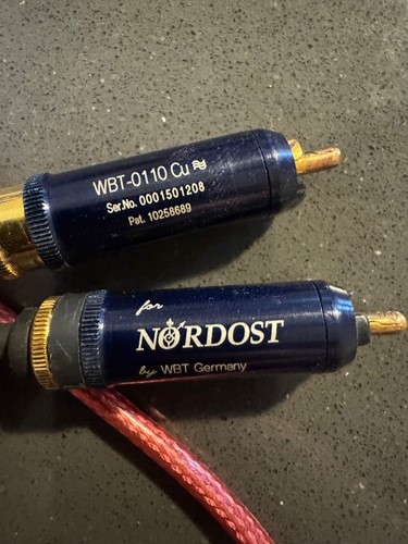 Câble Audio Nordost Heimdall 2m, Connecteurs RCA WBT NextGen, Or, Excellent état