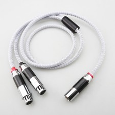 Canare Dual XLR 3-Pin Female Splitter to XLR 4-Pin Male Headphone Adapter