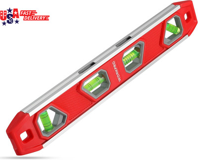 12 Inch Torpedo Level, Magnetic Small Leveler Tool, Plumbing Level with Pitch Vi