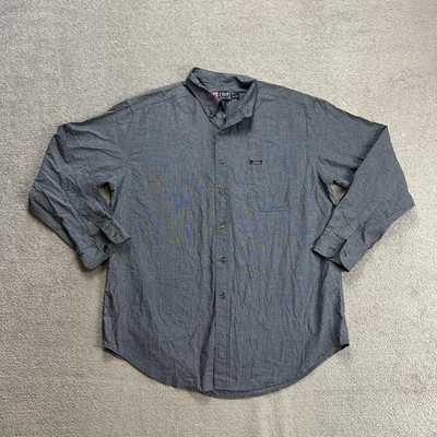 CHAPS RALPH LAUREN Herren Hemd Shirt XL Karo Casual Freizeit Büro 24420 Blau