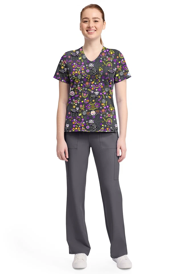 Cherokee Prints Women's High-Low V-Neck Top CK857 DYTP Day Of the Pets Free Ship - Image 2 of 4