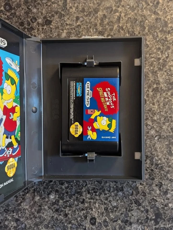 Simpsons: Bart vs. The Space Mutants (Sega Genesis, 1992) CIB, Authentic, Tested - Image 3 of 4
